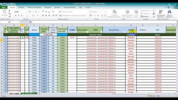 Лучшая таблица для учёта ставок в Excel