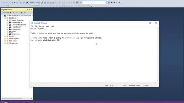 How to restore SQL backup file #sql #sqlbasics смотреть онлайн