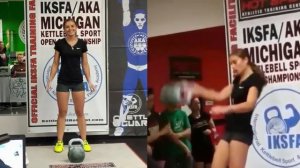Ksenia Dedyukhina - 24 kg kettlebell snatch / Ксения Дедюхина - рывок гири 24 кг