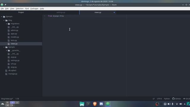 Hola Mundo en Django - El Workflow de Django Parte 1/2 - Python Web Development смотреть онлайн