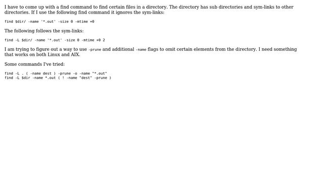 Unix & Linux: Adding -prune and -name to the find command on AIX and Linux смотреть онлайн