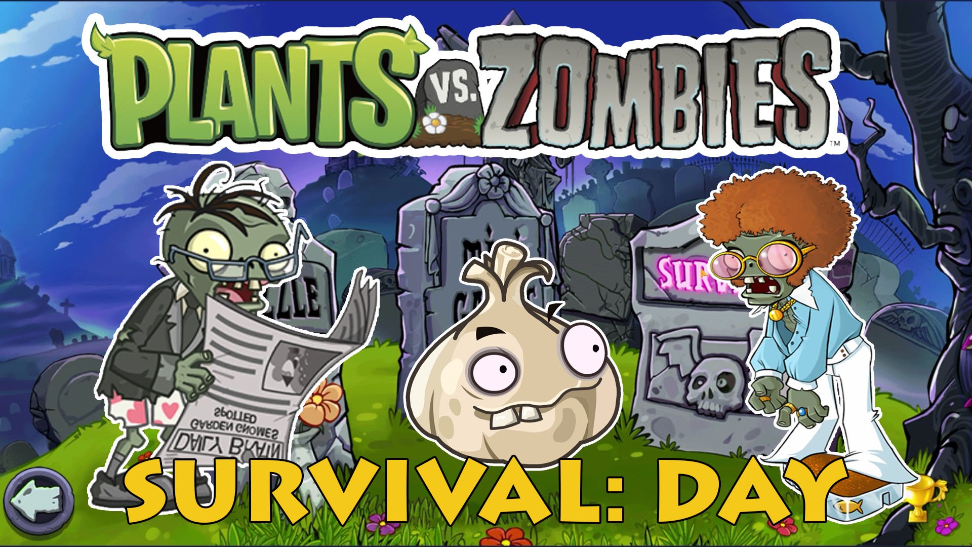 Растения против Зомби Выживание День| Plants vs Zombies Survival Day смотреть онлайн