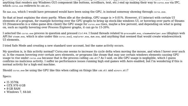 Explantion for CSRSS.EXE using the GPU смотреть онлайн
