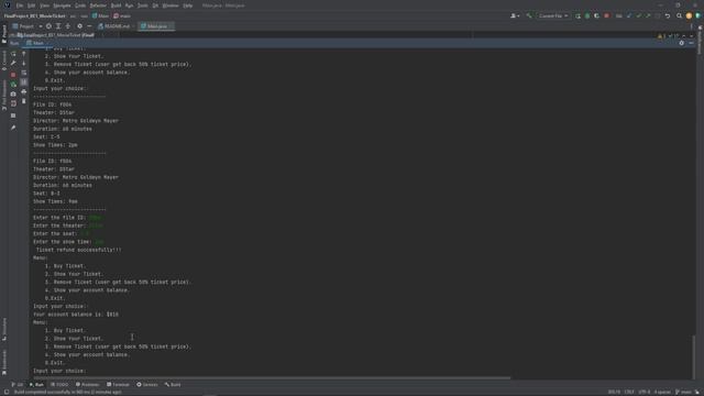 Movie Ticket Booking System with Java - Work with FILE смотреть онлайн