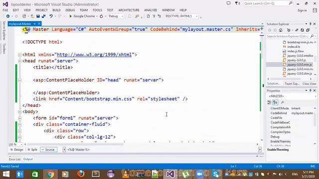 Creating Master Page in ASP.NET With Web Form | Adding Navigation Menu & Footer to Master Page смотреть онлайн