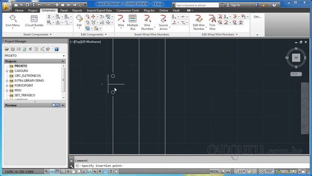 Inserindo componentes em um circuito elétrico no AutoCAD Electrical смотреть онлайн