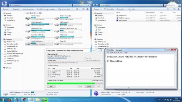 Disk2VHD + Oracle VM VirtualBox