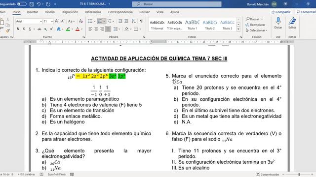 QUÍMICA TEMA 7 SECUNDARIA 3 смотреть онлайн