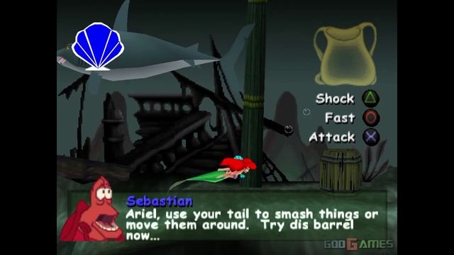 Disney's Little Mermaid II: Return to the Sea - Gameplay PSX (PS One) HD 720P (Playstation classics смотреть онлайн