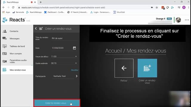 Reacts - Comment inviter un patient à un rendez-vous virtuel смотреть онлайн