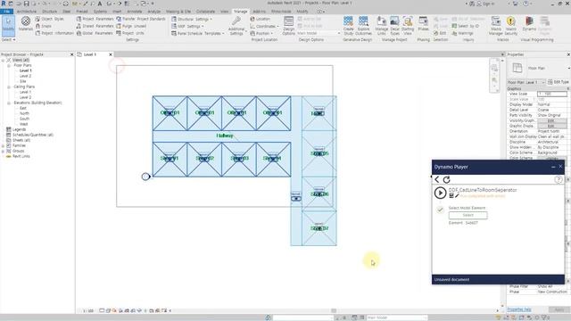 Automatically create rooms in Revit using CAD lines with Dynamo смотреть онлайн