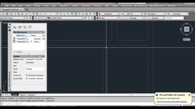 AutoCAD Tutorial for Beginners Training - Chapter04 Exercise - Ground Floor Plan Xrefs HD смотреть онлайн