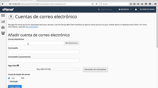 [Manual] Crear cuenta de correo en cPanel | BlueHosting (video) смотреть онлайн