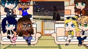 Реакция Леди баг и супер кот на друзей Маринетт.(М:Т/и and Д:Т/и) {2/2} [Gacha club]