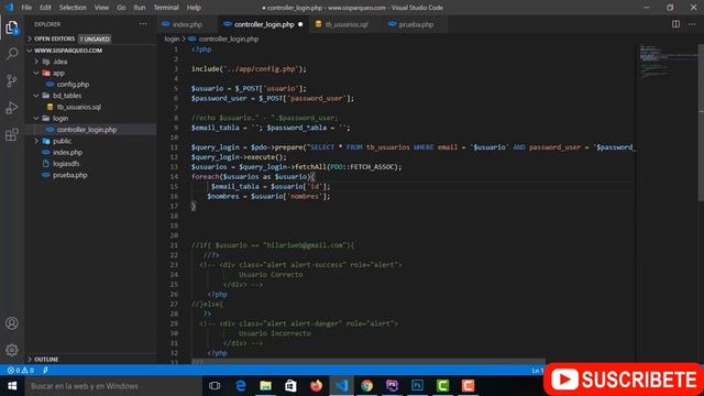 13 – Login con AJAX ( ?? PHP y MYSQL ?) смотреть онлайн