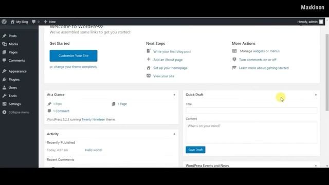 How to install WordPress on your web server - Maxkinon Tutorial смотреть онлайн