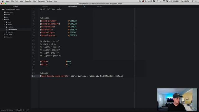 84 . Final Project Setting up our Variables With Sass - Full stack web development Tutorial Course смотреть онлайн