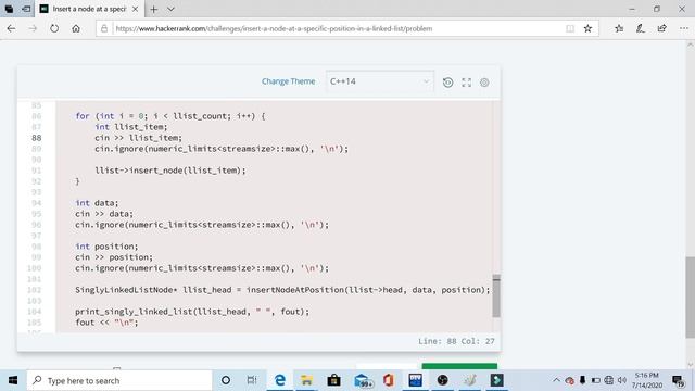 Insert a Node at the Specific Position of Linked List| HackerRank |C++ solution | Interview Questio смотреть онлайн