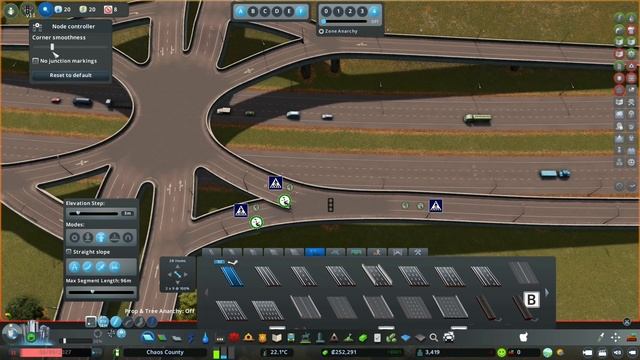 Easy Single Point Interchange - Chaos County - Cities Skylines (Part 7) смотреть онлайн