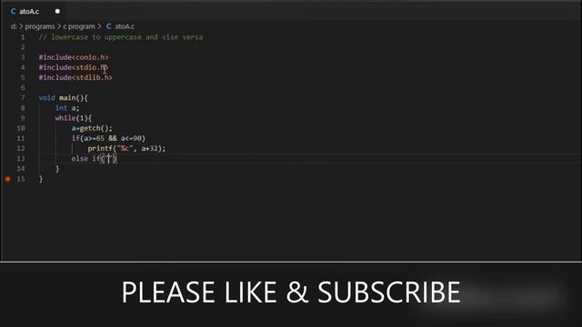 Convert Character lowercase to uppercase and vise versa in c programming | programming solution смотреть онлайн