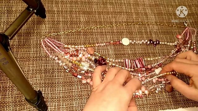 Переделка бус. Пышные бусы из жемчуга "Дары моря"???????? с примеркой. смотреть онлайн