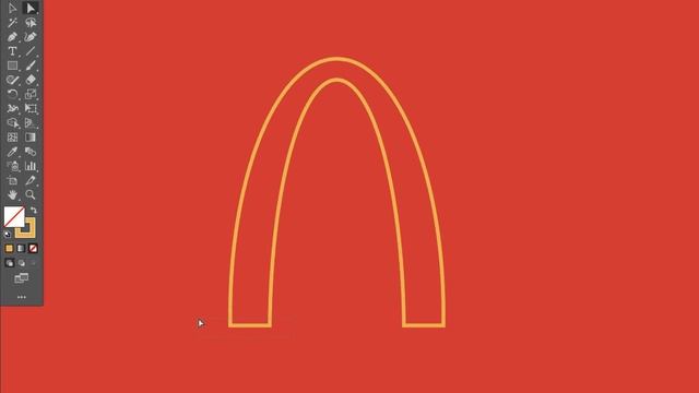 How to Make a McDonald`s logo in Adobe Illustrator смотреть онлайн