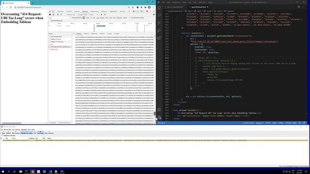 Overcoming "414 Request-URI Too Long" errors when Embedding Tableau смотреть онлайн