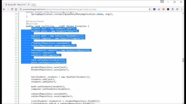 Spring JPA – Many to Many relationship смотреть онлайн