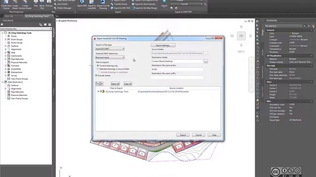 AutoCAD Civil 3D 2015 - Export Civil 3D drawing смотреть онлайн