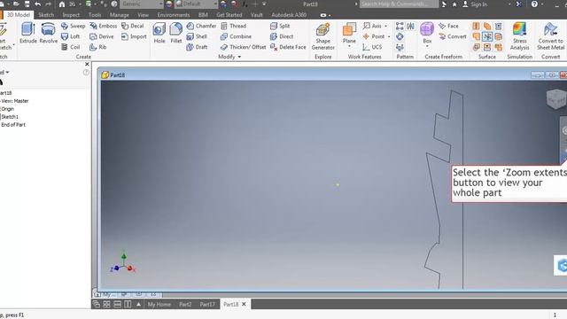 Autodesk Inventor - Import .dwg File & Revolve