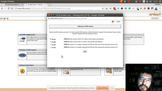 WordPress: gestire la versione di PHP su Aruba (shared) смотреть онлайн