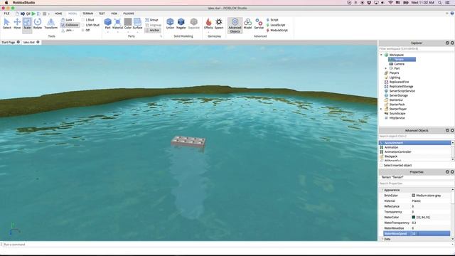 ROBLOX Smooth Terrain Water: Wave Controls смотреть онлайн