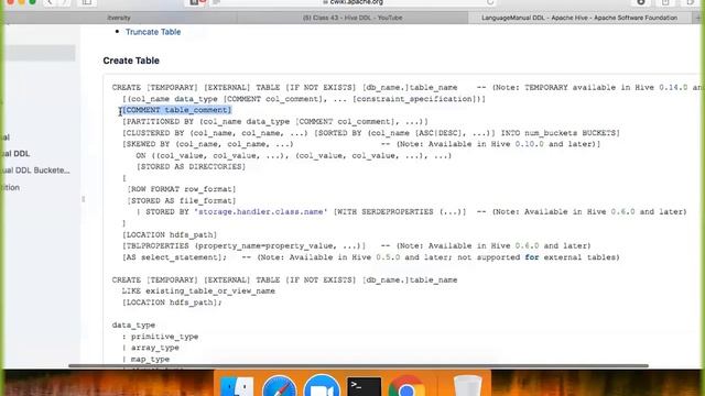 Hive DDL - Create Table Syntax Overview смотреть онлайн