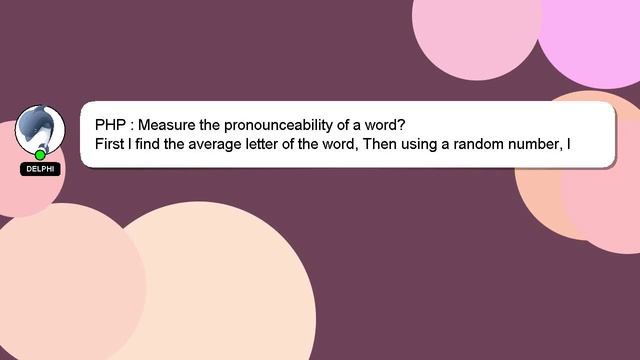 PHP : Measure the pronounceability of a word? смотреть онлайн