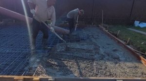 Фундамент монолитная плита 200мм под гараж #ленточныйфундамент   #бетонныеработы #заливкафундамента