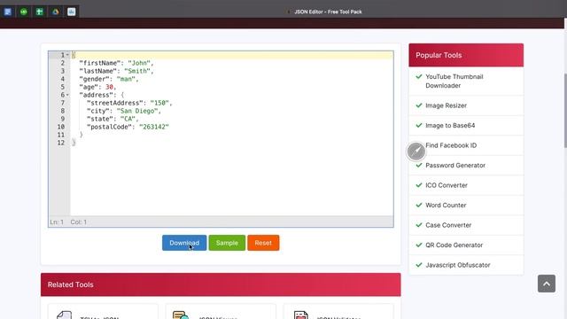 Free JSON Editor: Edit and Format JSON with Freetoolpack смотреть онлайн