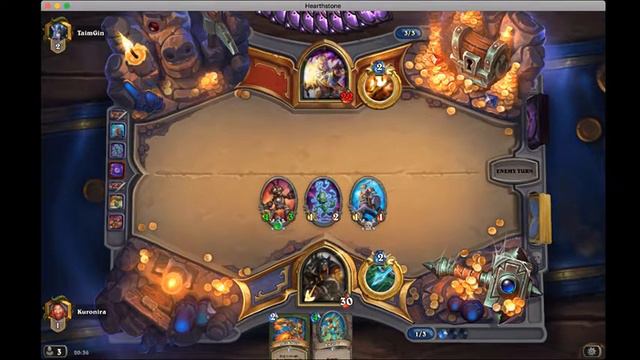 Hearthstone Big priest defeated within 4 turns - season 55 Mech hunter, WILD RANK 1 смотреть онлайн