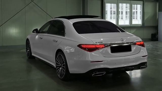 white Mercedes-Benz S-Class |Benz-Workshop "Ultra 4K" смотреть онлайн