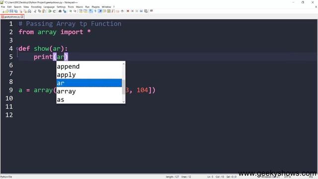 Passing Array to Function in Python (Hindi) смотреть онлайн