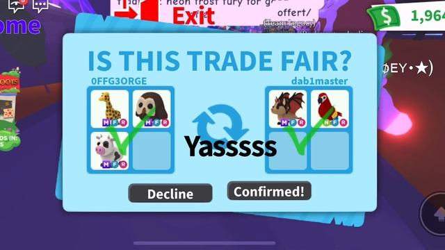 Roblox Adopt Me Trading Video! (Roblox Trading Proofs) Traded a mega shadow! смотреть онлайн