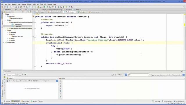 Android Tutorial for Beginners 34 # Service and Thread in Android смотреть онлайн
