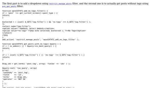 Wordpress: Post Admin - Filter by posts without tags смотреть онлайн