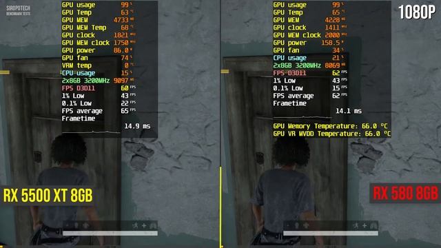 RX 5500 XT 8GB vs. RX 580 8GB test in 9 games  1080p