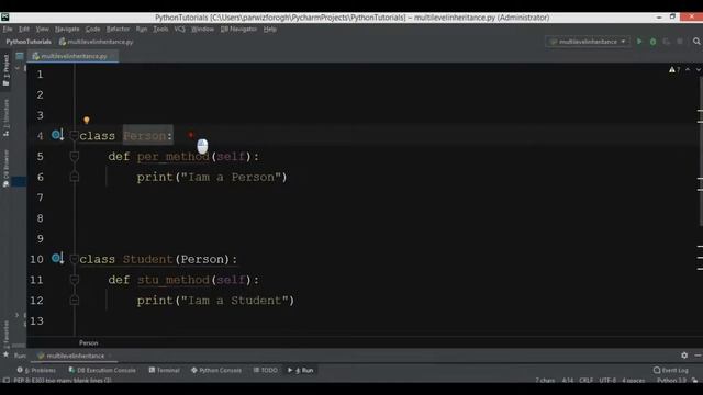 Python Tutorial - Python Multi Level Inheritance смотреть онлайн