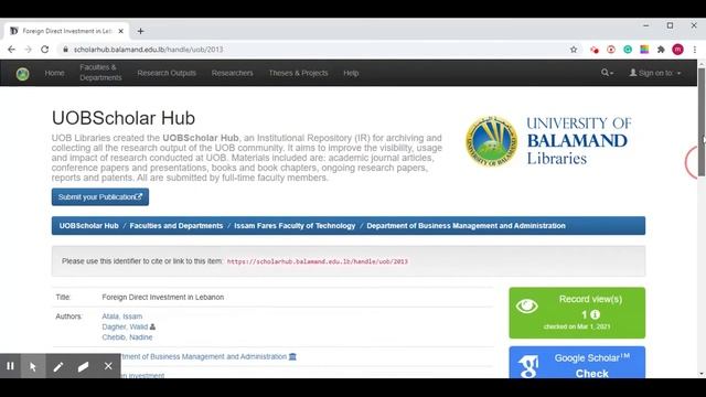 UOB Libraries Institutional Repository Search Tutorial смотреть онлайн