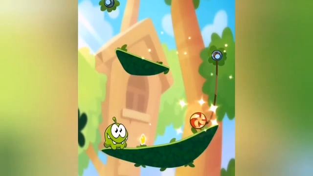 Ам-ням. Игра Cut the rope 2 (перерезать верёвку 2). Уровень 1, 2, 3. Прохождение. смотреть онлайн