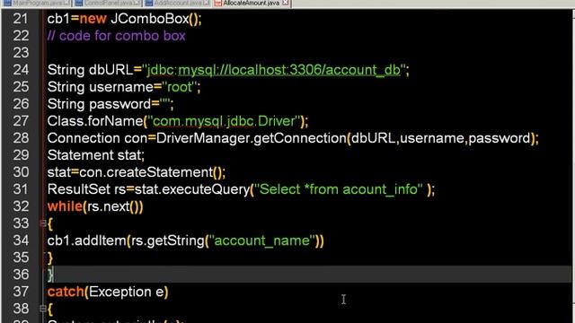 Java Swing - Dynamic Combo Box - Allocate Amount-Account Apps смотреть онлайн