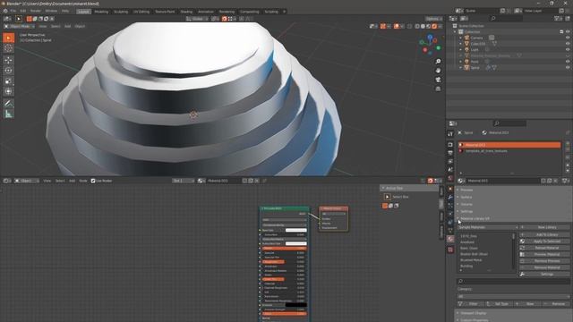 Библиотека Материалов в Blender 3d (встроенная библиотека материалов)[blender уроки] смотреть онлайн