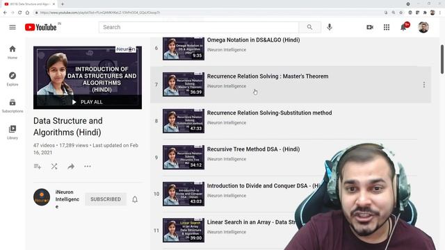Data Structures And Algorithms Playlist For You All- Ft- iNeuron смотреть онлайн
