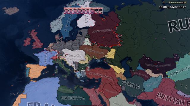 Hearts of iron 4 Great war redux Timelapse смотреть онлайн